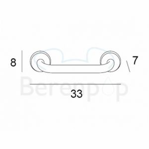 Inda Hotellerie A0490TCR handle 33cm chrome