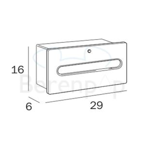 Inda Hotellerie A0525CAL tissue holder for sink recessed stainless steel