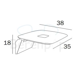 Inda Hotellerie AV036BNE folding shower seat black