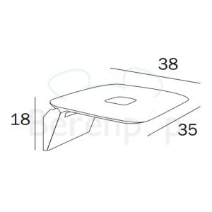 Inda Hotellerie AV036BWZ folding shower seat white