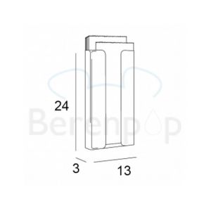 Inda Hotellerie AV0420AL dispenser for hygienic wipes stainless steel
