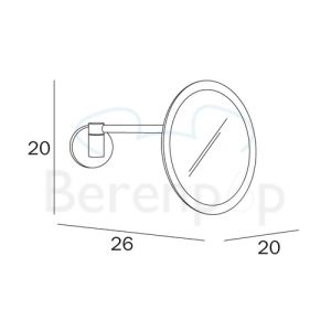 Inda Hotellerie AV058ECR shaving mirror wall chrome