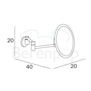 Inda Hotellerie AV058LCR shaving mirror wall chrome