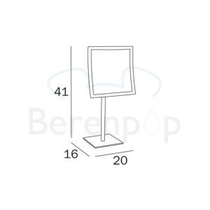 Inda Hotellerie AV058QCR shaving mirror standing chrome