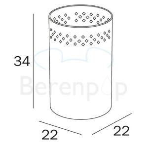Inda Hotellerie AV4010AL waste bin stainless steel