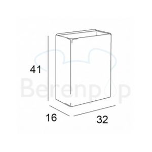 Inda Hotellerie AV401DAL waste bin for wall-mounted stainless steel