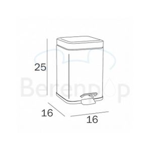 Inda Hotellerie AV402AAL pedal bucket stainless steel