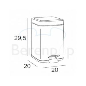 Inda Hotellerie AV402BAL pedal bin stainless steel