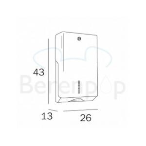 Inda Hotellerie AV4290AL dispenser paper wipes wall stainless steel