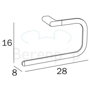 Inda Mito A20160CR towel ring chrome