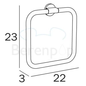 Inda One A2416ACR towel ring chrome