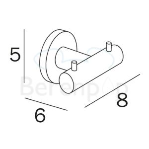 Inda Touch A46210CR double clothes hook chrome