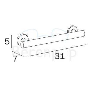 Inda Touch A4690MCR handle 31cm chrome