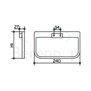 Keuco Moll 12721010000 towel ring chrome