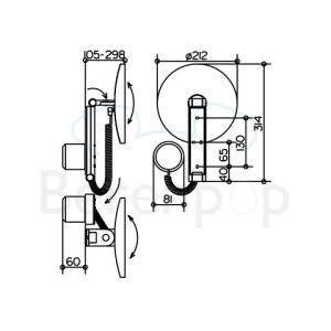 Keuco iLook_move 17612019000 cosmetic mirror 5x with illumination (without plug) chrome
