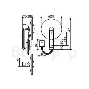 Keuco iLook_move 17612019001 cosmetic mirror 5x with lighting (with plug) chrome