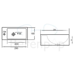 San4U 2500157 One Pack Wonder (left) fountain set white ceramic/ chrome