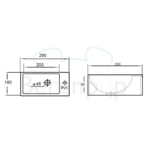 San4U 2501157 One Pack Wonder (right) fountain set white ceramic/ chrome