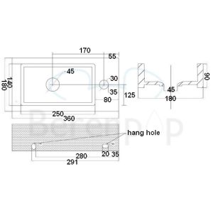 San4U 2502035 One Pack Mini-Block (right) fountain set white ceramic/ chrome
