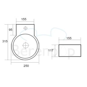 San4U 2503035 One Pack Sun fountain set white ceramic/ chrome