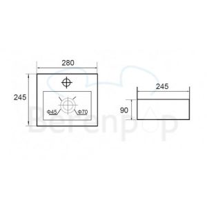 San4U 2505035 One Pack Mini Beta fountain set white ceramic/ chrome