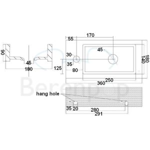 San4U 2512035 One Pack Mini-Block (left) fountain set white ceramic/ chrome