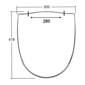 Sphinx Antibes S8H5F00R000 toiletzitting met deksel wit