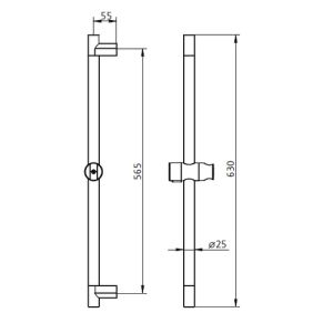 HSK Shower & Co! 1000101 showerset 1.01 round with safety thermostat chrome