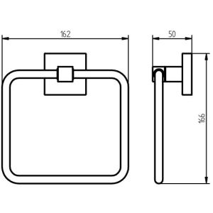 Haceka Mezzo chrome 1110856 towel ring chrome