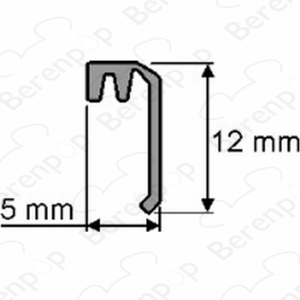 Huppe universal 070020 sealing profile, 185.3cm