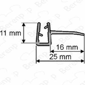 Huppe universal 070021 sealing profile, 195cm / 5mm *no longer available*