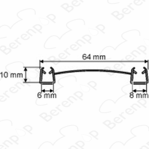 Huppe universal 070026 sealing profile III, 146.2cm / 6mm/8mm *no longer available*