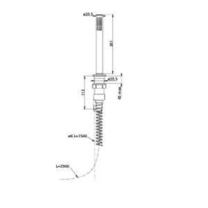 Pure 7521 hand shower recessed system chrome