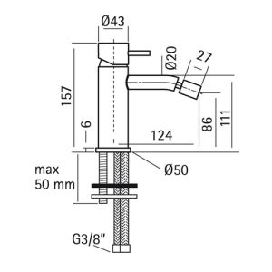 Pure Stainless steel 316 Series RV5640 bidet faucet stainless steel brushed