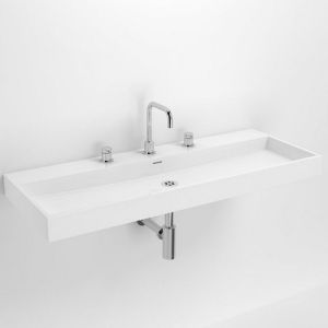 Clou Wash Me CL0226038 sink 110x42cm mineral marble white