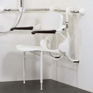 Handicare (Linido) LI2216002402 hanging frame (height adjustable) for shower seat stainless steel coated white