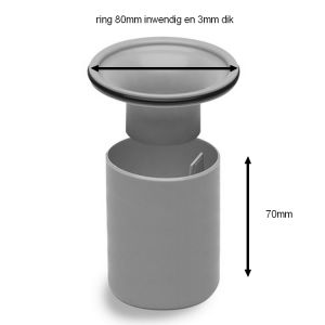 Easy Drain parts ED-ORING rubber o-ring with a diameter of 80mm and for water trap 30, 35, 50 or 70mm